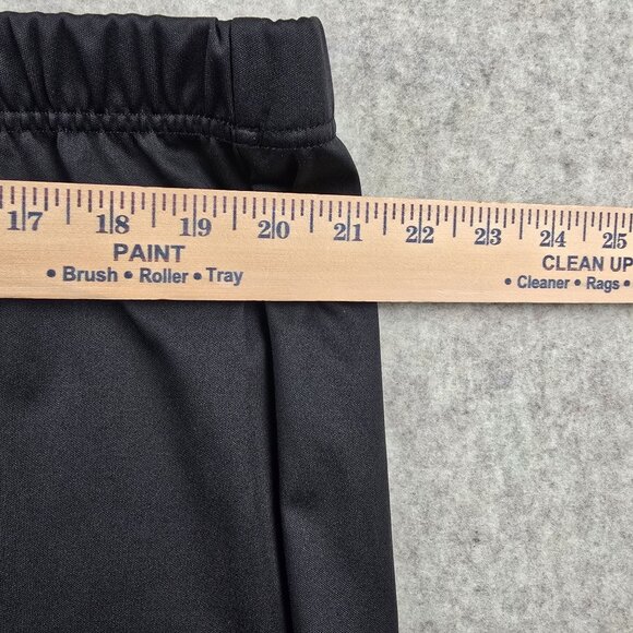 Black Flared Bell Bottom Pants Womens Elastic Waist Polyester Stretch Size 4xl - Picture 5 of 6